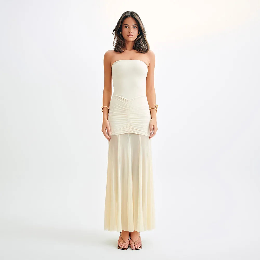 Tube Top Sheer Dress
