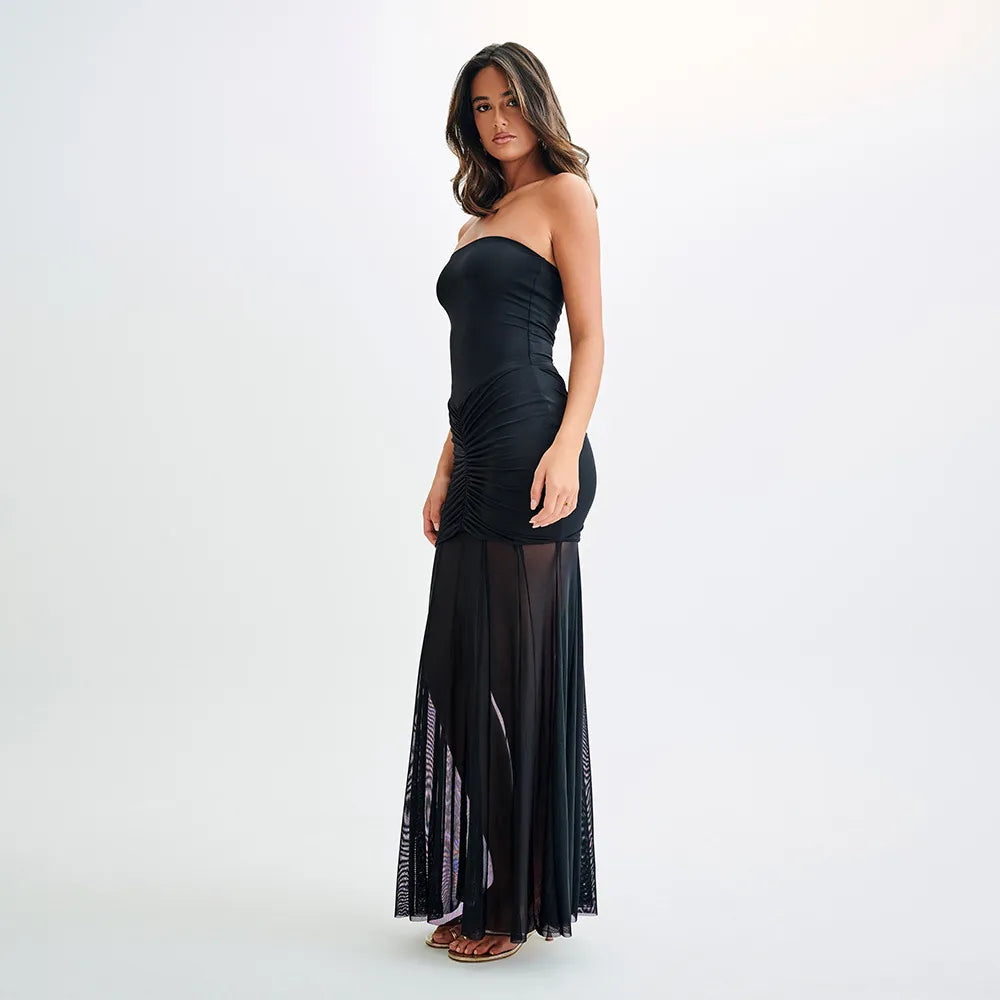 Tube Top Sheer Dress