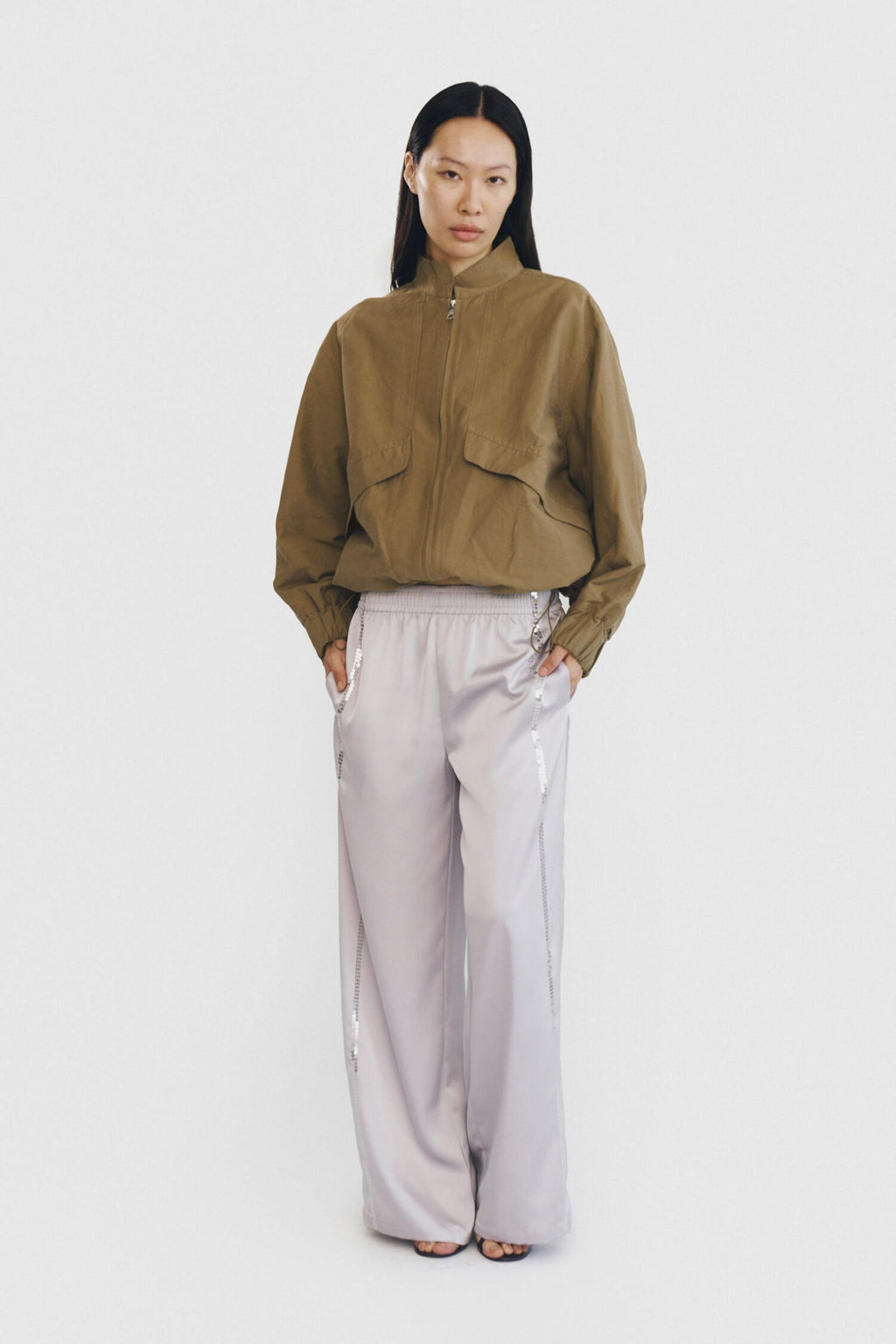 SABLE JACKET IN SAGE GREEN