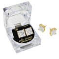 11mm Square Crystal Cubic Zirconia Stud Earrings in Clear Gift Box - Ready to Gift
