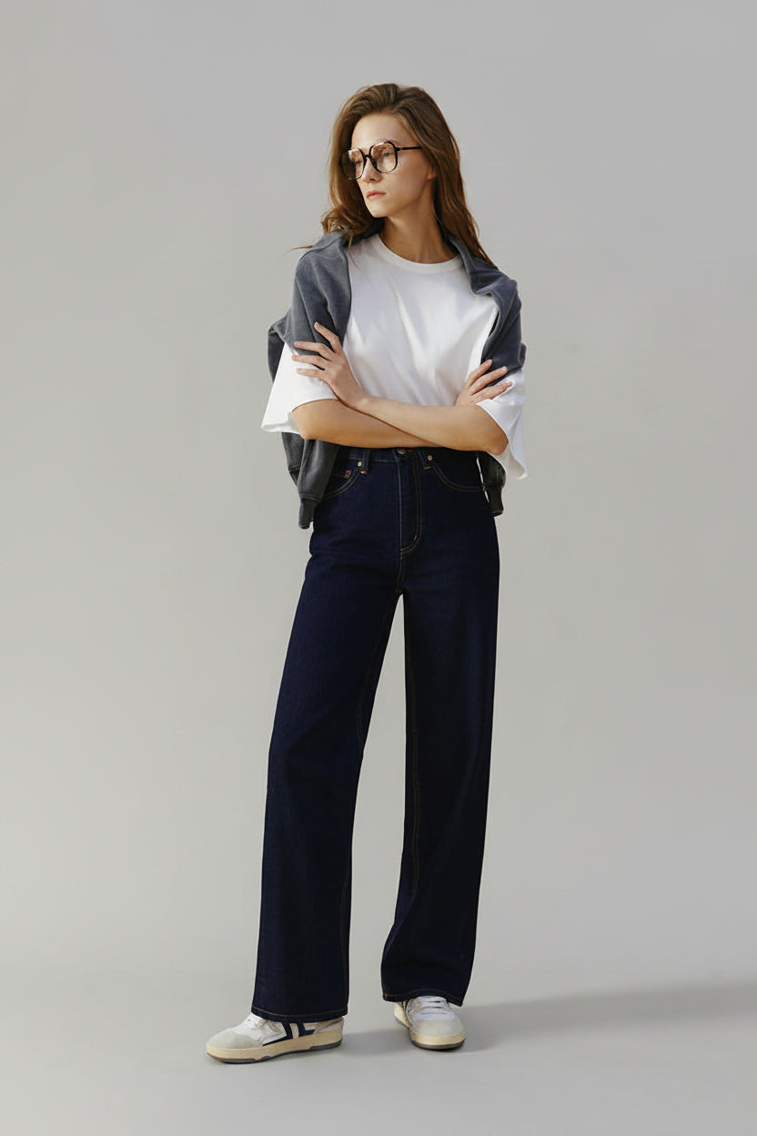 Coney Island Whitefish High Rise Wide Jeans