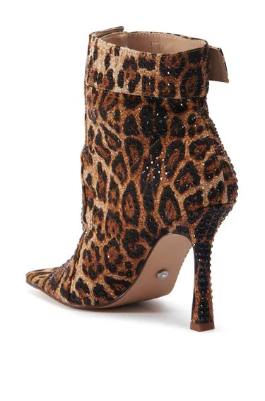 Naily Cheetah Peep Toe Booties