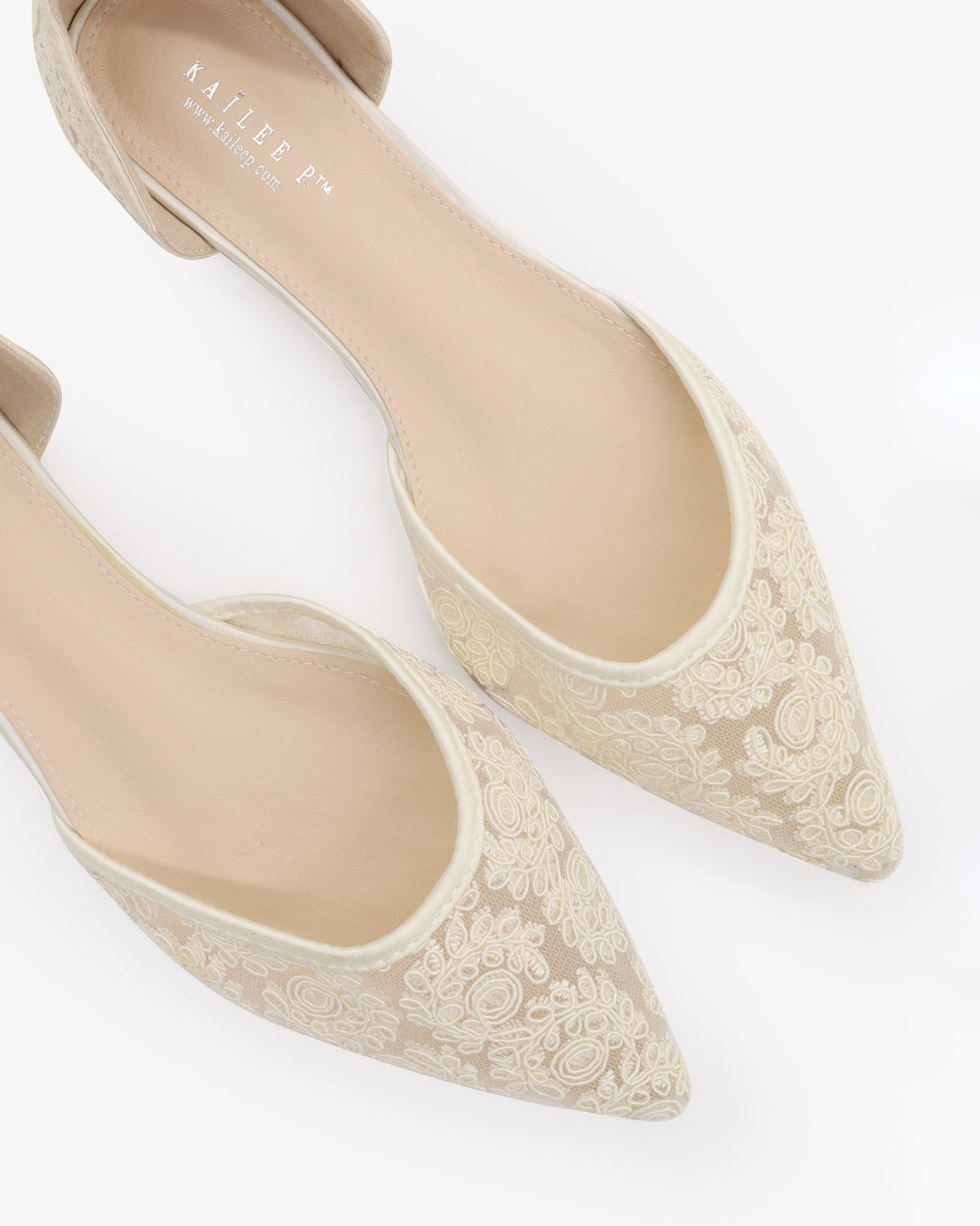 Crochet Lace Pointy Toe with Ankle Tie or Ballerina Lace Up