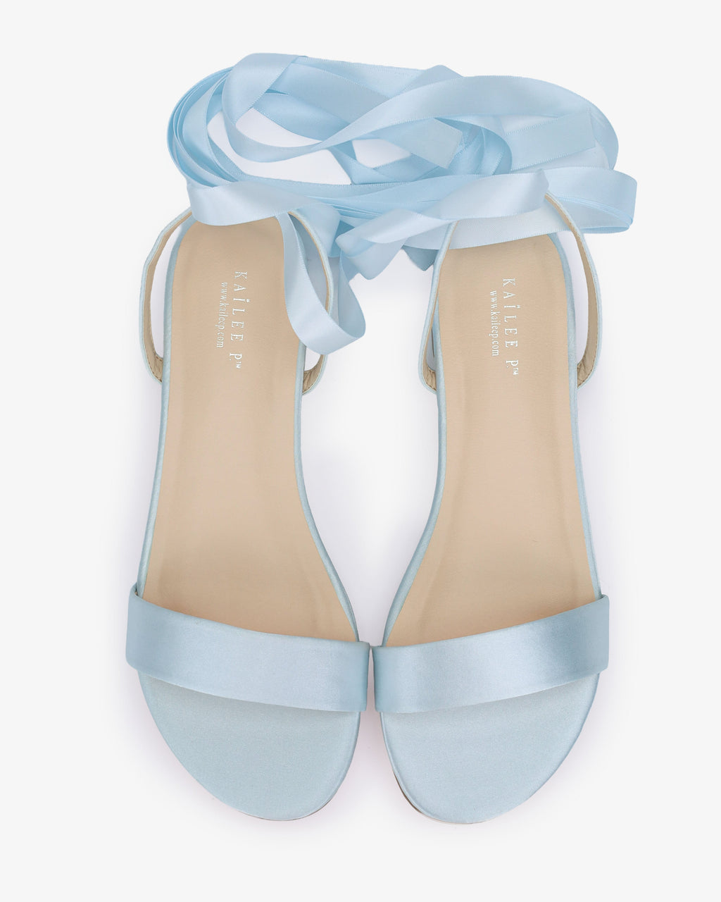 Satin Flat Sandal with Ballerina Lace Up