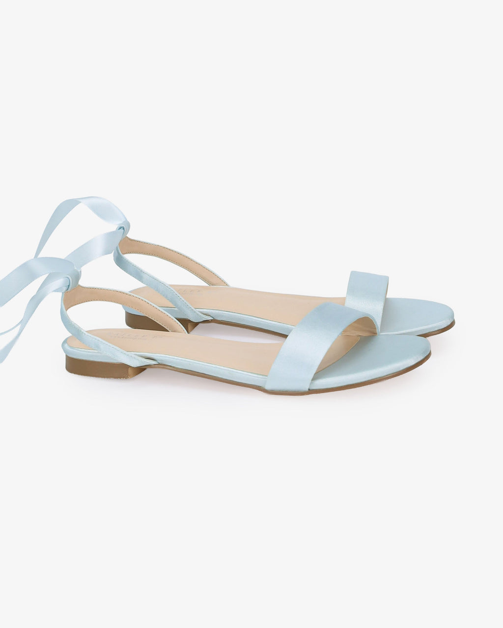 Satin Flat Sandal with Ballerina Lace Up