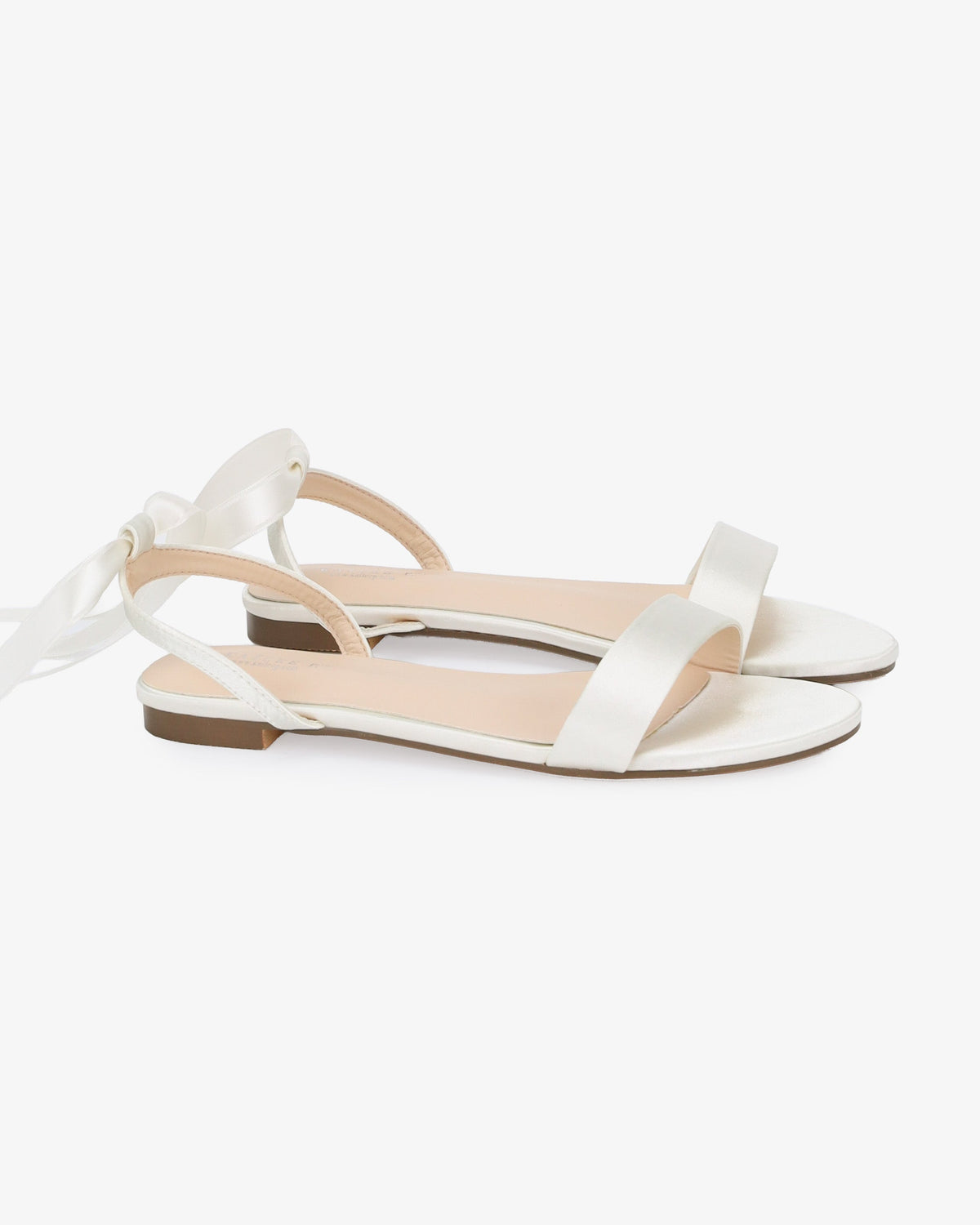 Satin Flat Sandal with Ballerina Lace Up