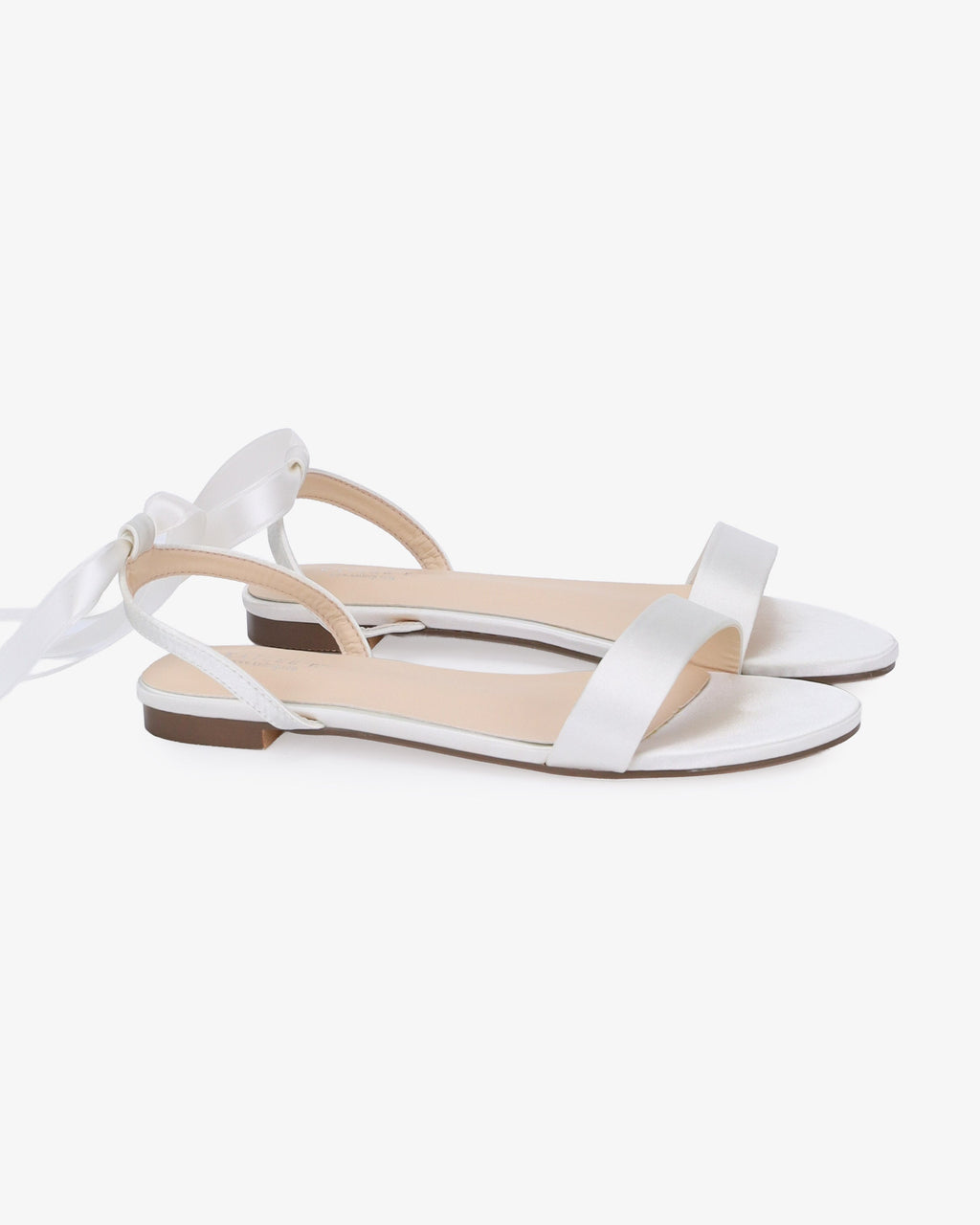 Satin Flat Sandal with Ballerina Lace Up