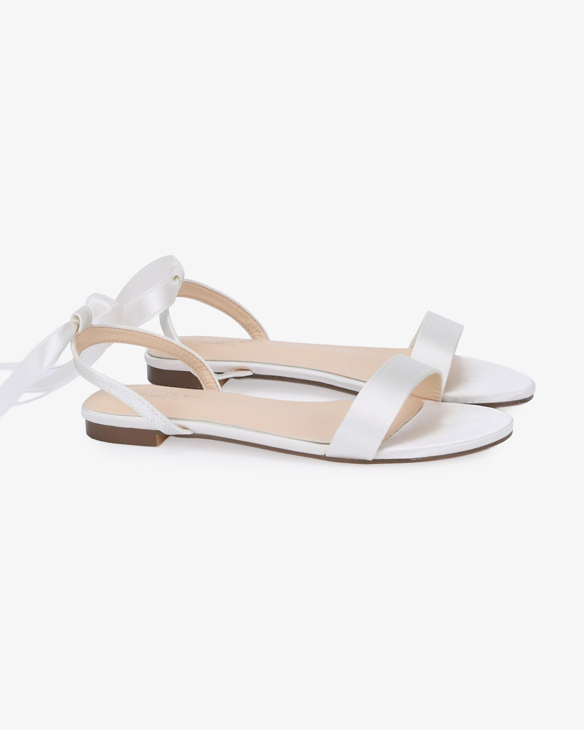 Satin Flat Sandal with Ballerina Lace Up