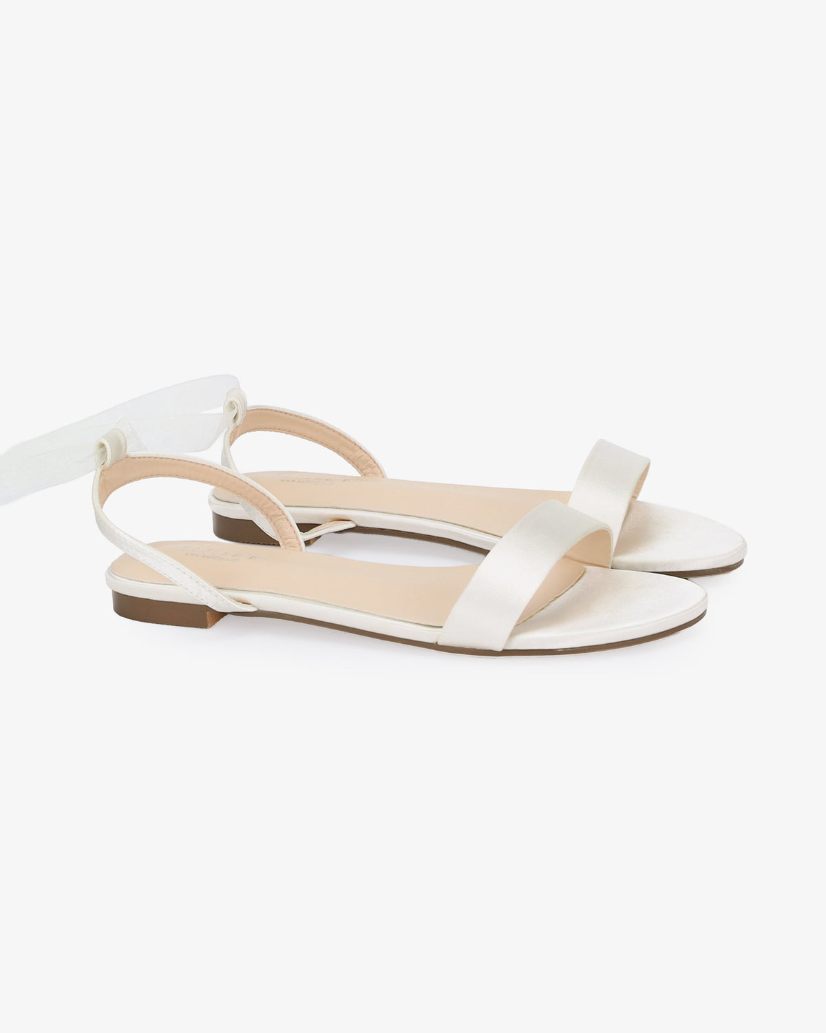 Satin Flat Sandal with Ballerina Lace Up