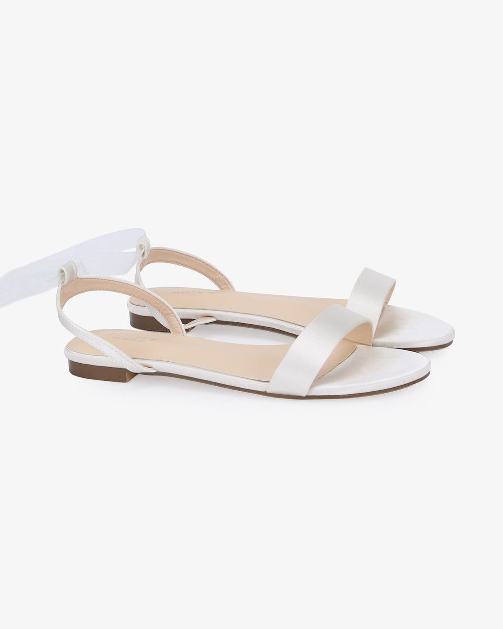 Satin Flat Sandal with Ballerina Lace Up