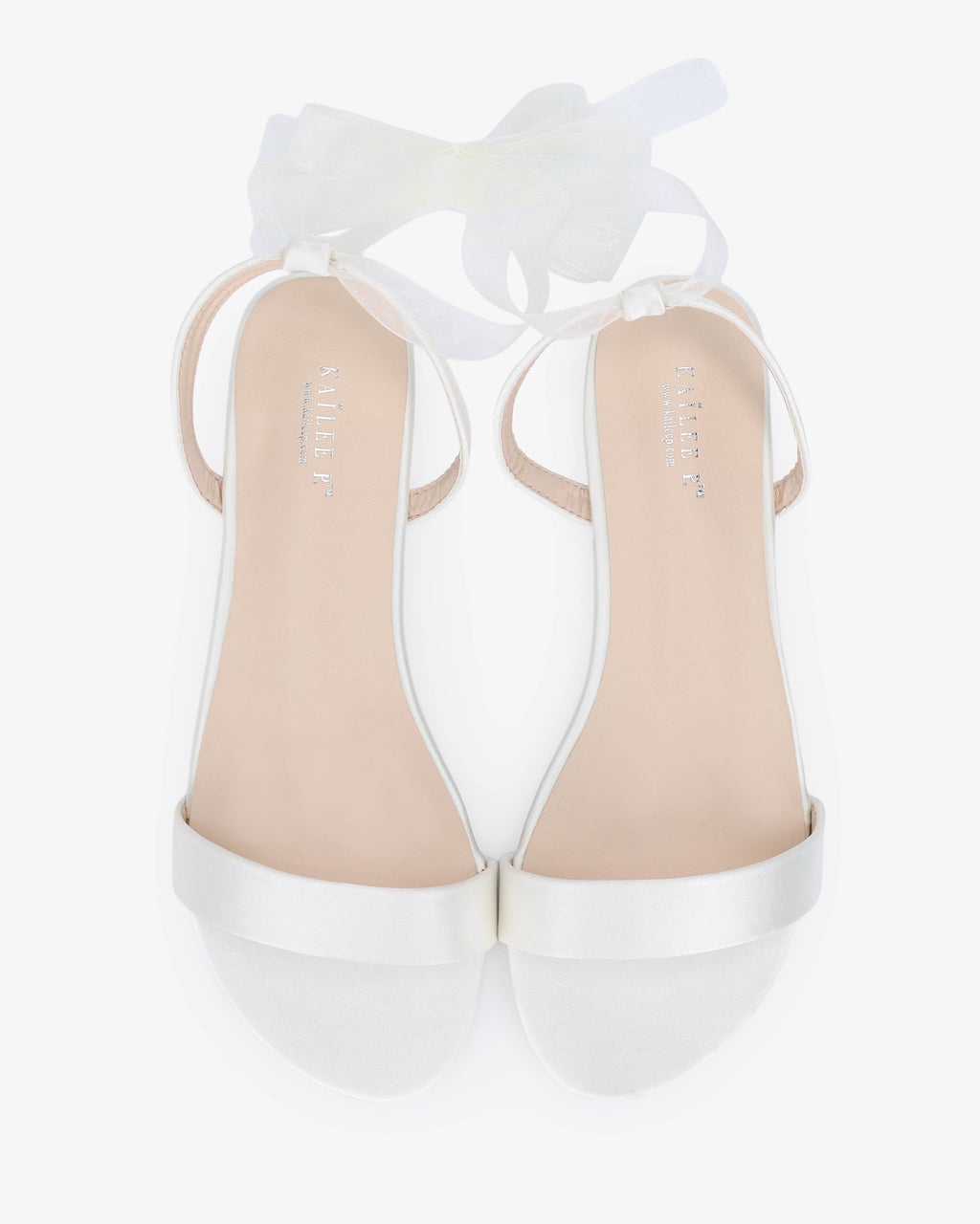 Satin Flat Sandal with Ballerina Lace Up