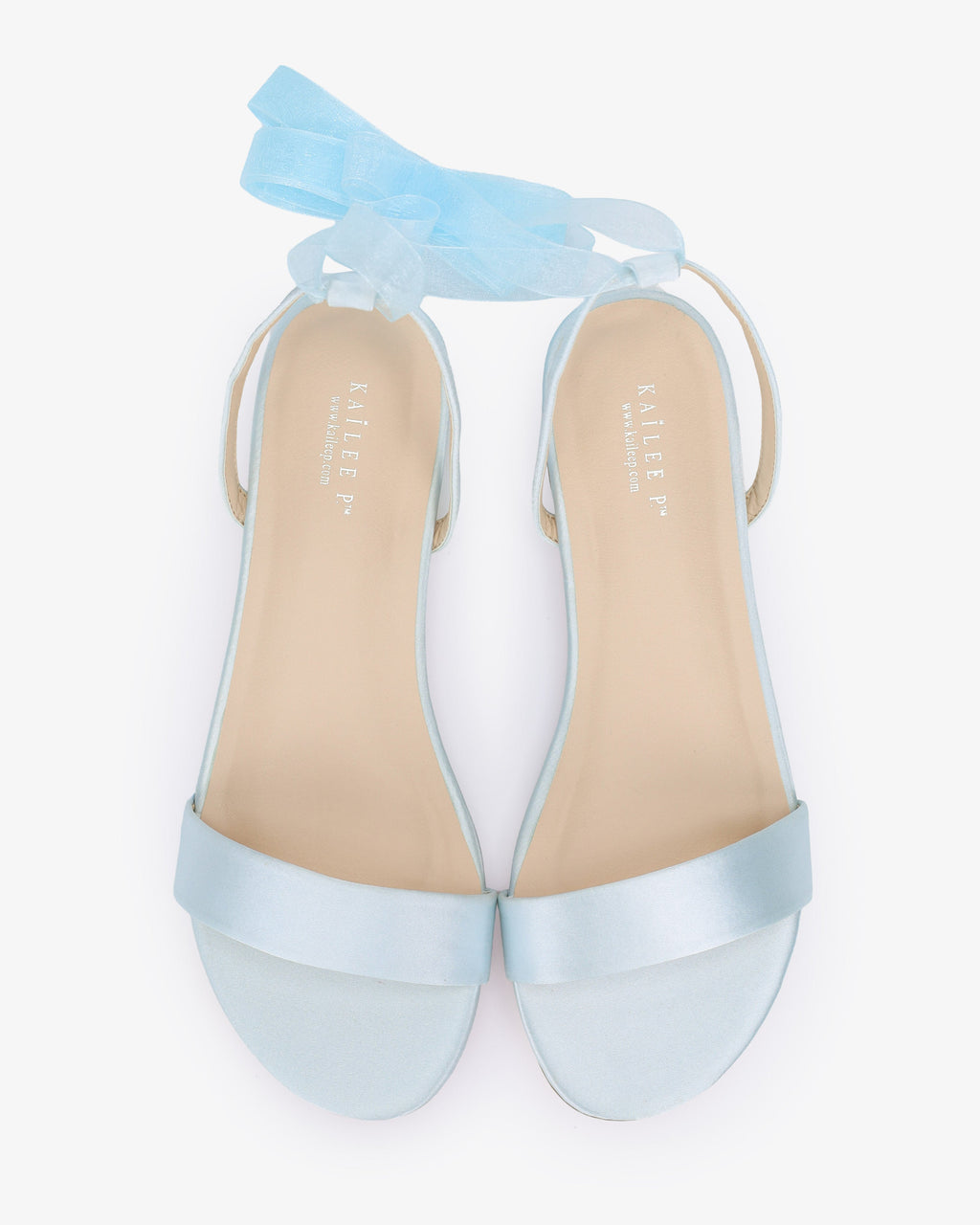Satin Flat Sandal with Ballerina Lace Up