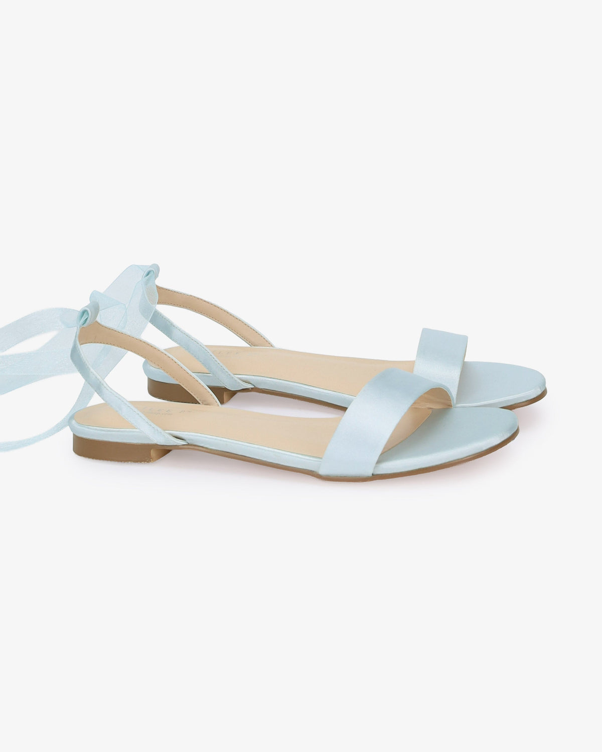 Satin Flat Sandal with Ballerina Lace Up