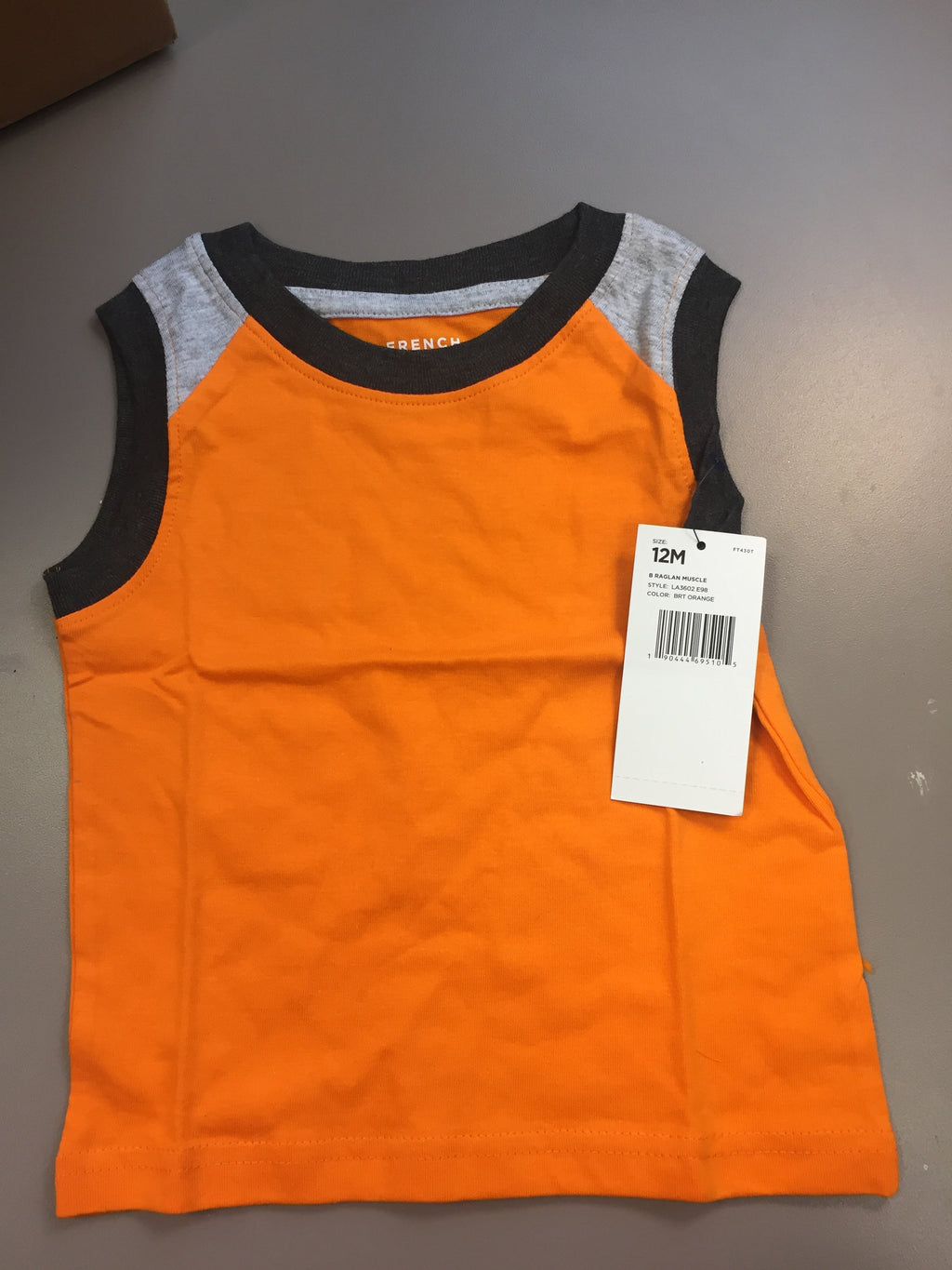 French Toast Boys’ Muscle Tee, Colorblocked Autumn Glory, 9-12 Months