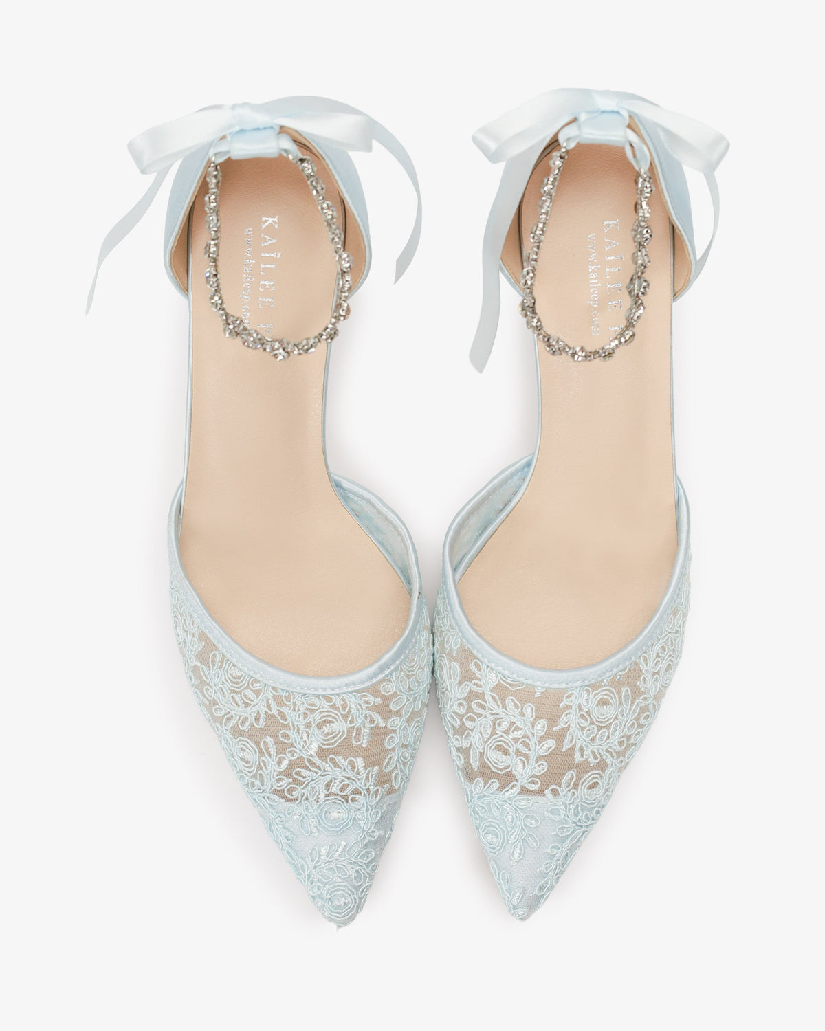 Wedding Lace Heels With Amaryllis Crystal Strap