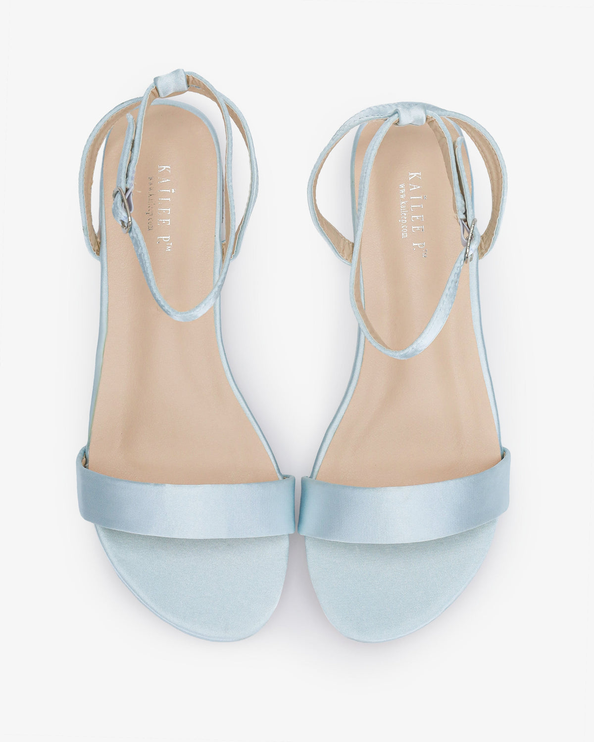 Girls Satin Flat Sandal with Ankle Strap