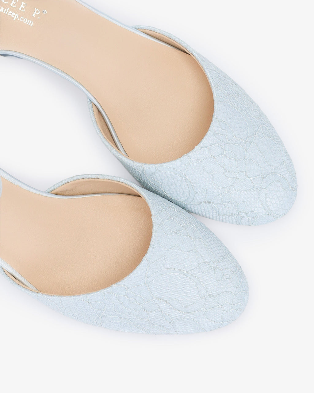 Lace Block Heel with Wrapped Satin Tie