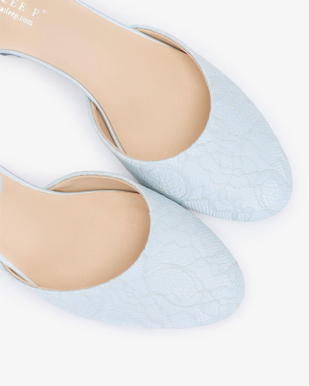 Lace Block Heel with Wrapped Satin Tie