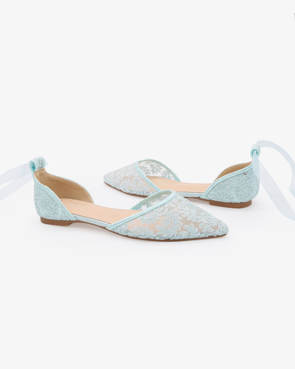 Crochet Lace Pointy Toe with Ankle Tie or Ballerina Lace Up
