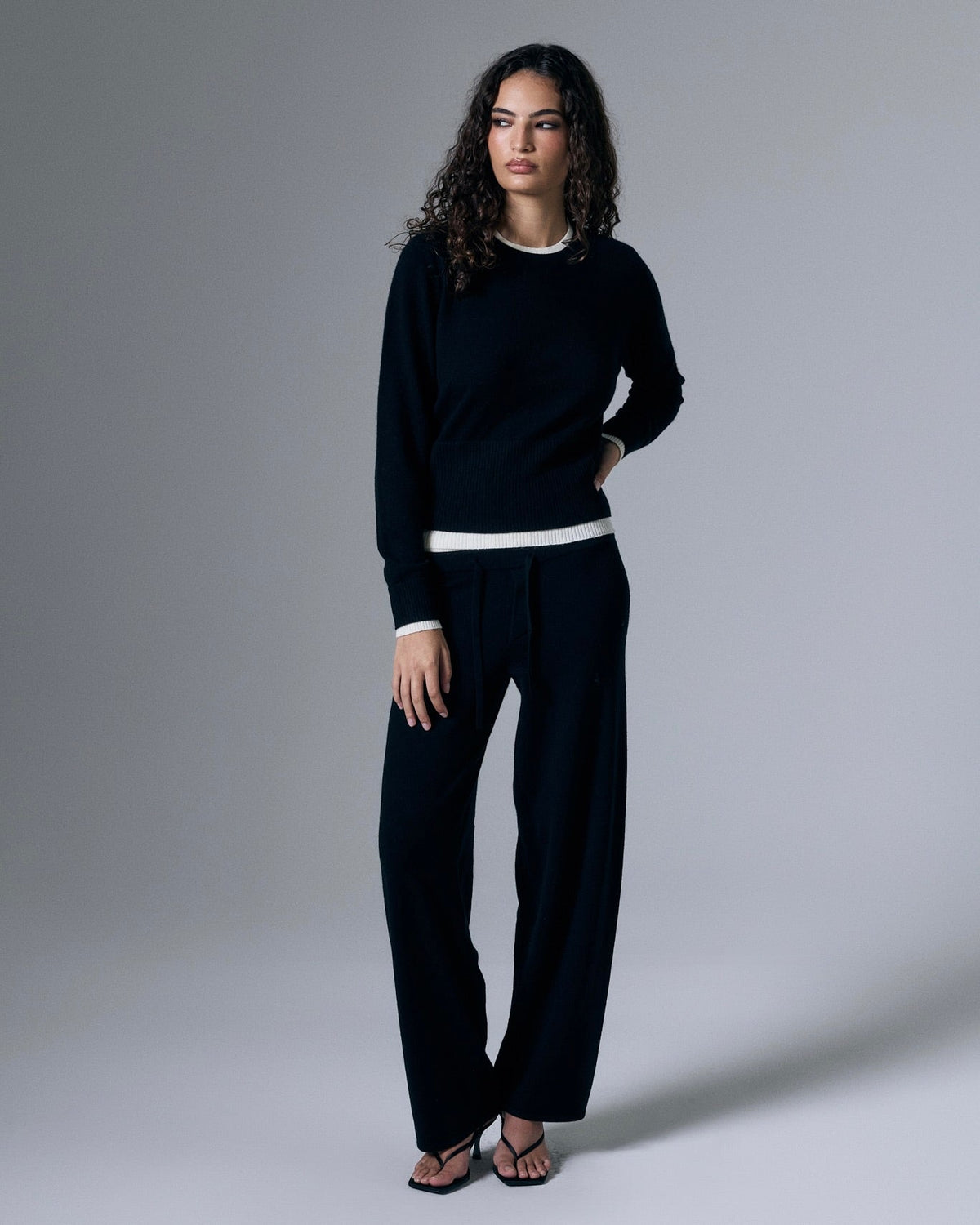 Tove Layered Cashmere Blend Crewneck
