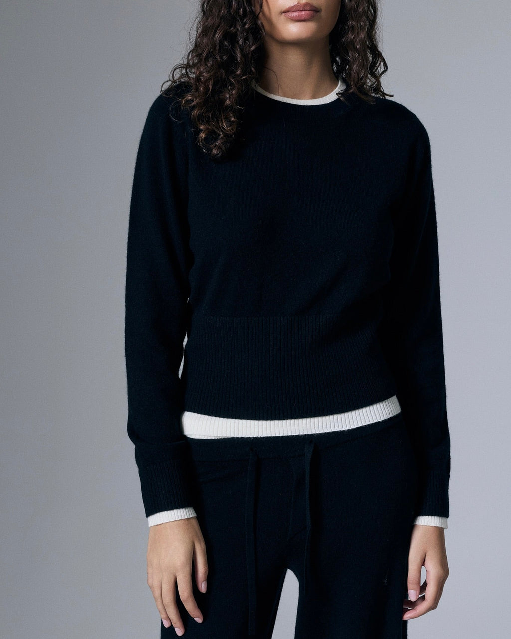 Tove Layered Cashmere Blend Crewneck