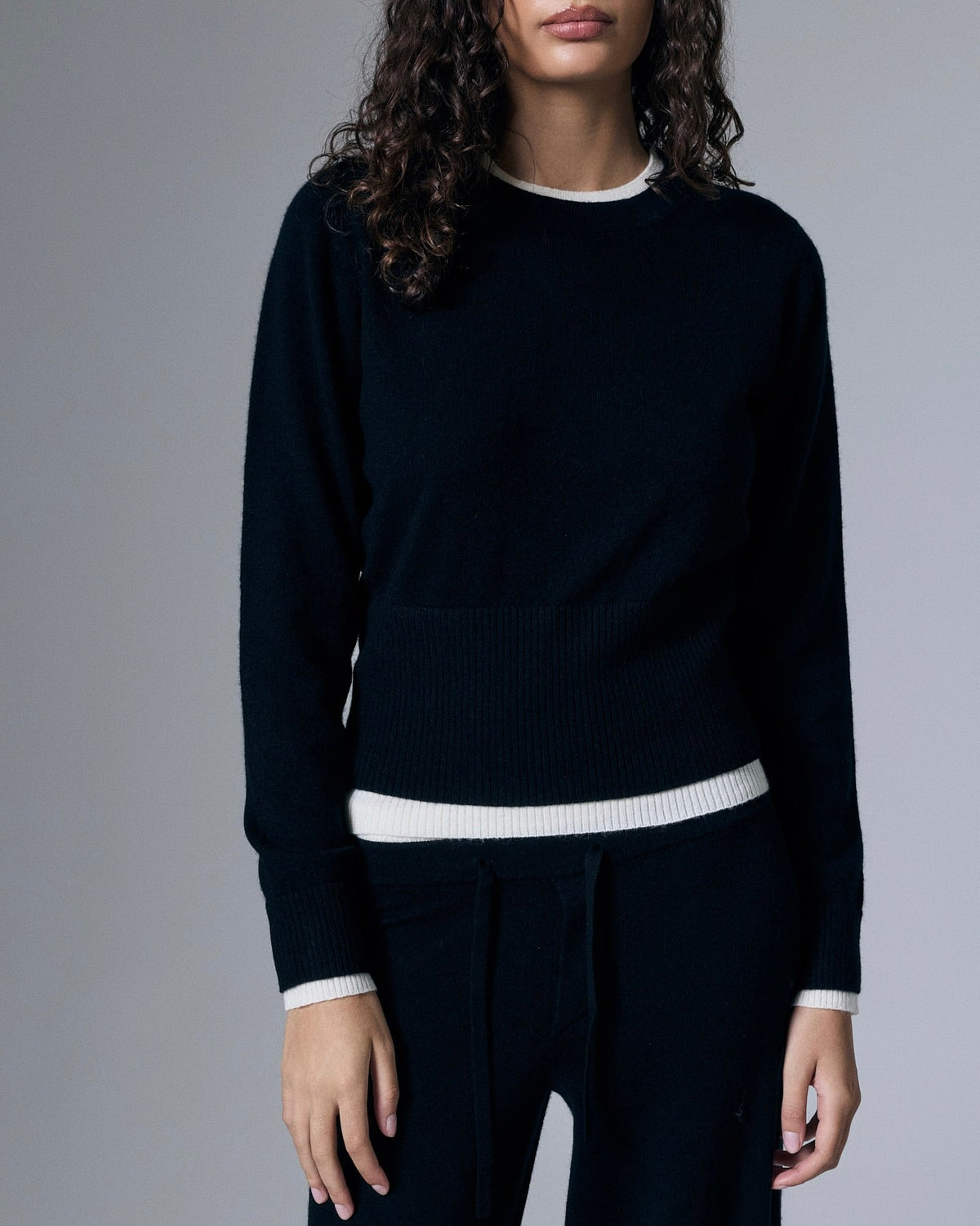 Tove Layered Cashmere Blend Crewneck