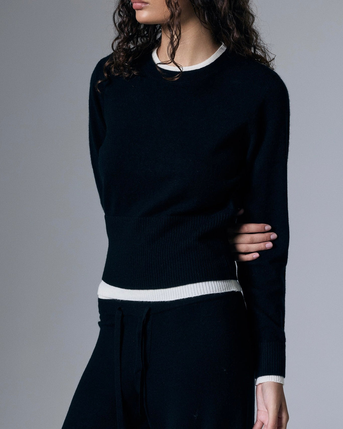 Tove Layered Cashmere Blend Crewneck