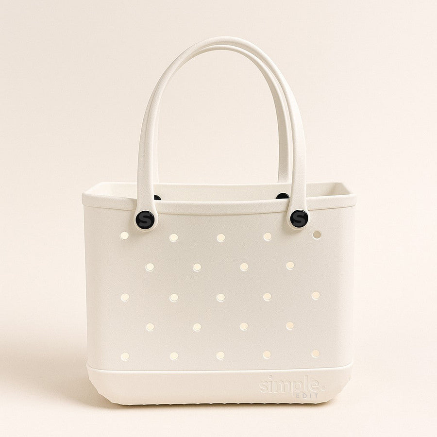 Everyday Medium EVA Tote – Coconut | Waterproof, Lightweight, Creamy Ivory Everyday Bag