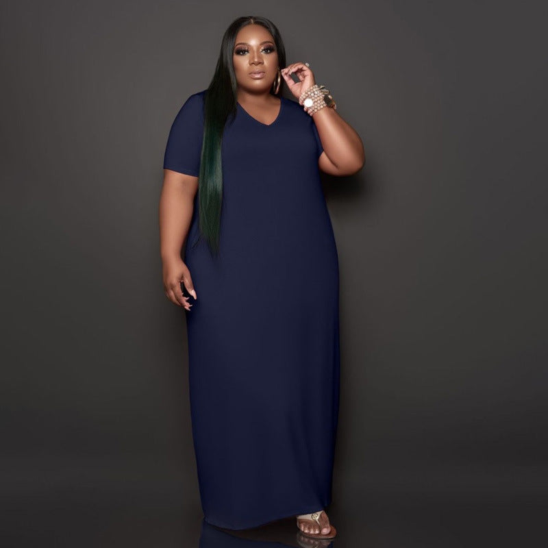 Curve Summer Casual Loose Long Women Dress