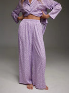 Heart Printing Two Piece Pajamas Set