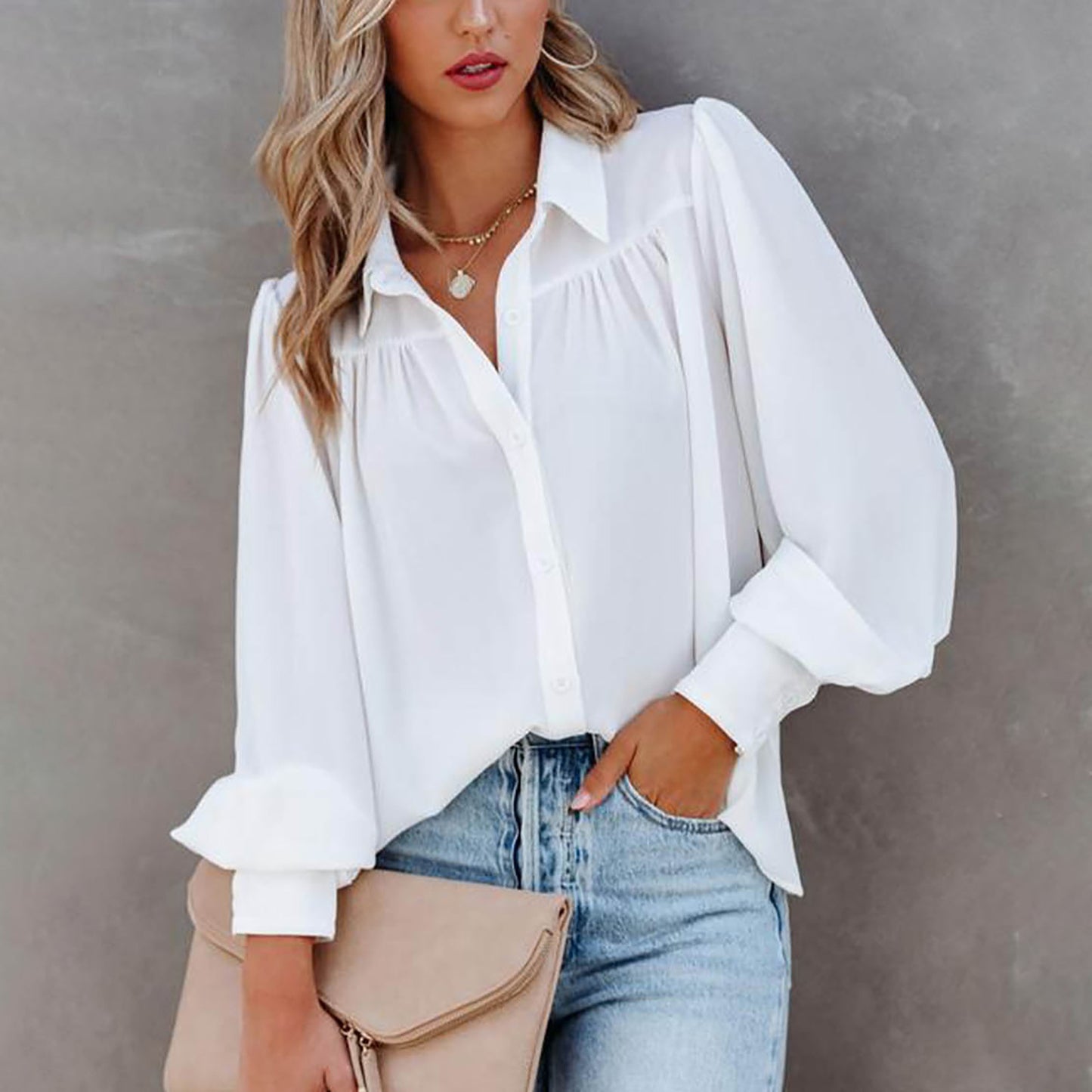 Chiffon Pleated Loose Top