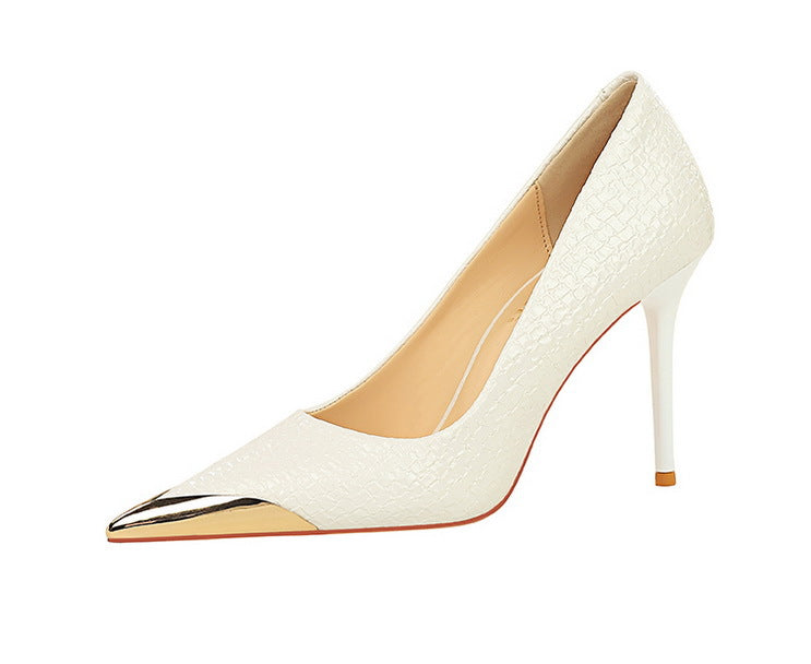 Retro Cocktail Snake Stiletto Heel