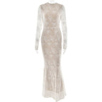 Long Sleeve Lace Sheath Dress