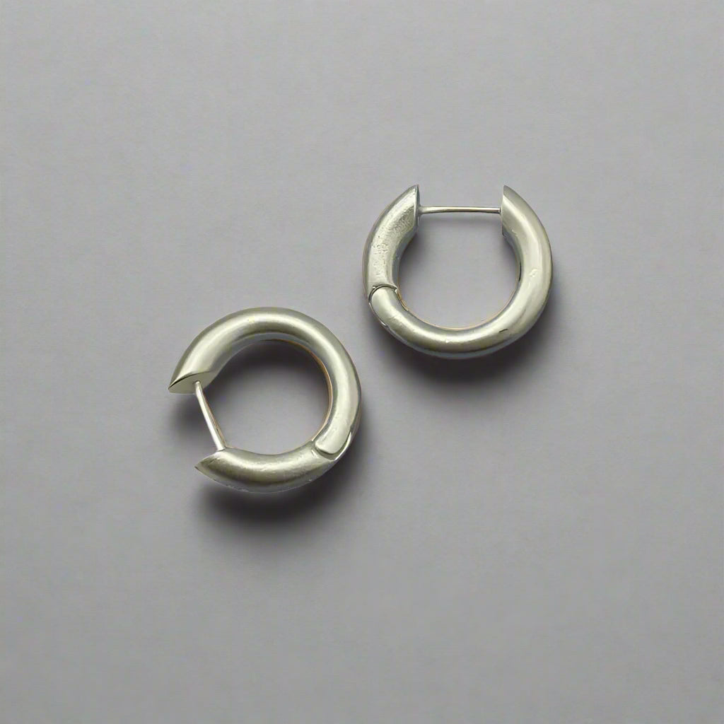 Matte Plain Hoop Earrings