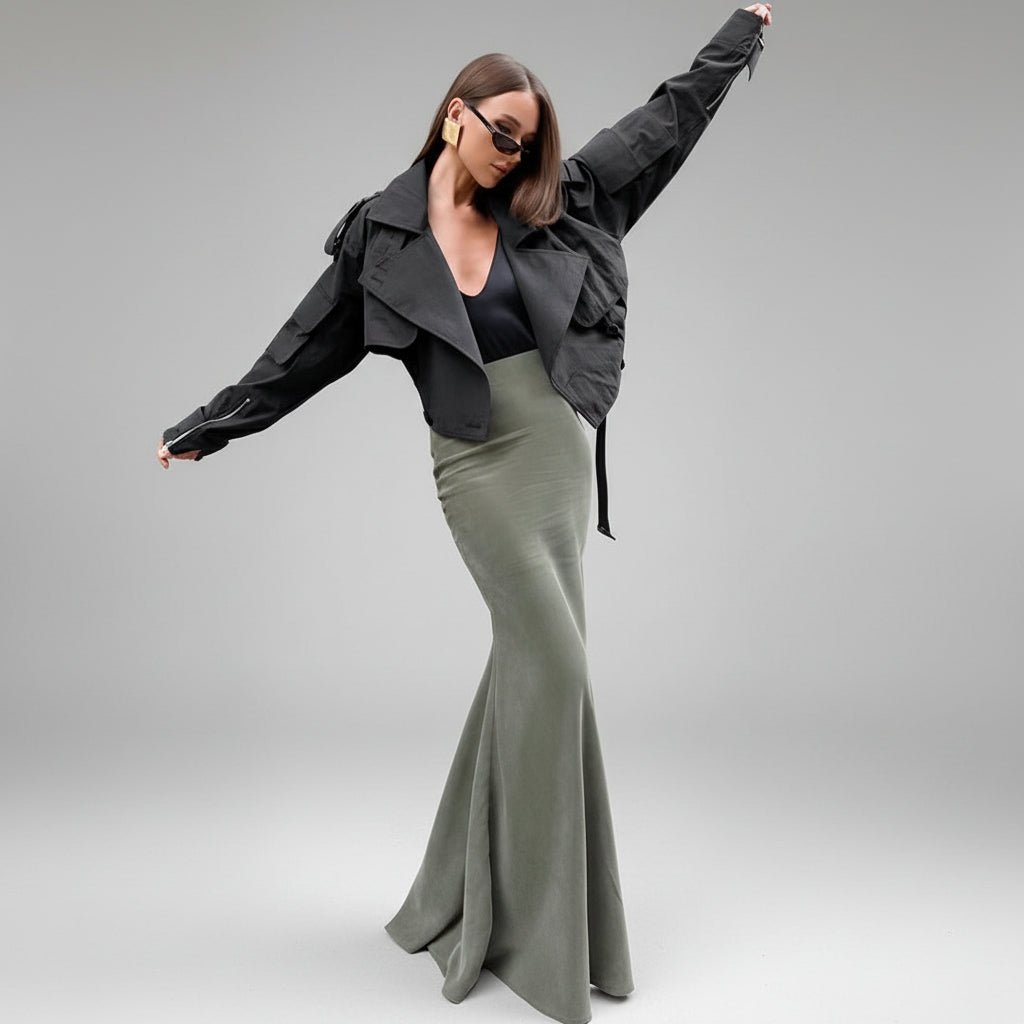 Silver Fox Fishtail Skirt