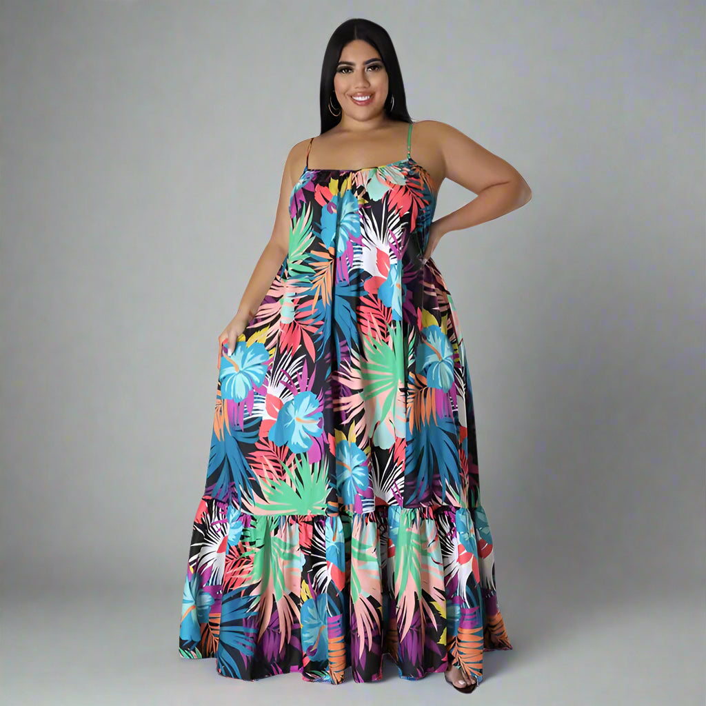 Curve Strap Slip Dress