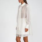 All Matching Turn down Collar Long Sleeve Tie Blouse