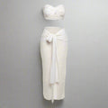 High Waist Tied Knitted Beachwear Set