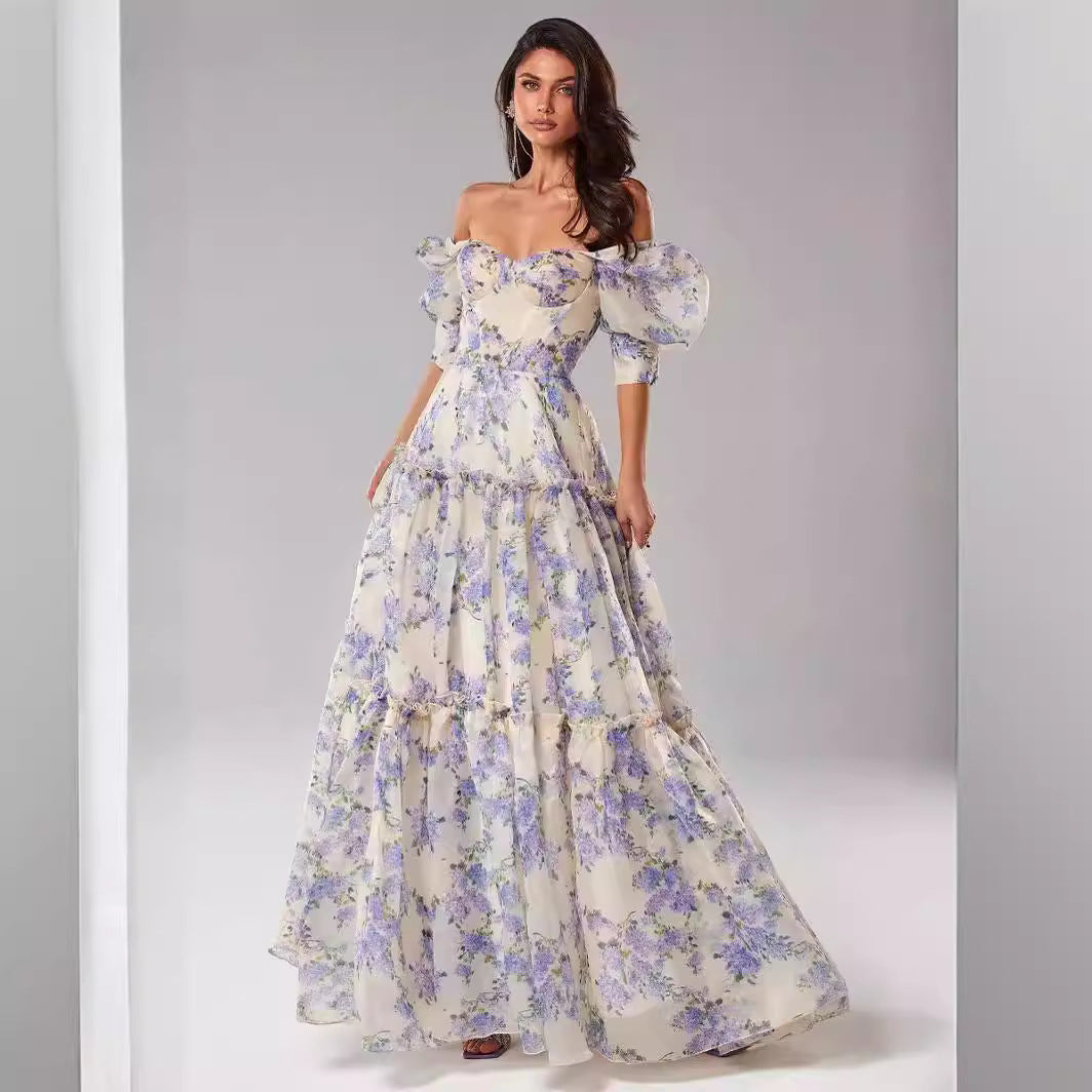 Off The Shoulder Organza Fairy Elegant Evening Dress