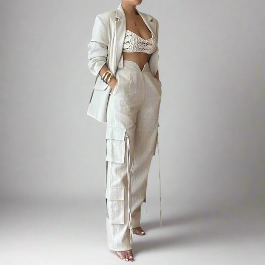 Elegant Loose Linen Pant Sets