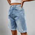 Curling Five Point Denim Shorts