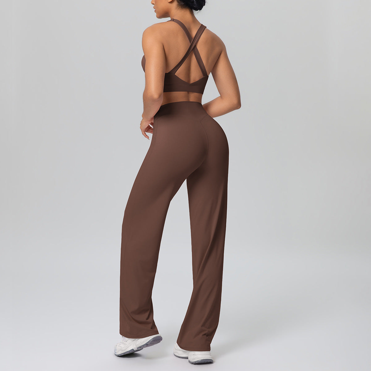 Cross Strap Bra & Straight Leg Active Pants