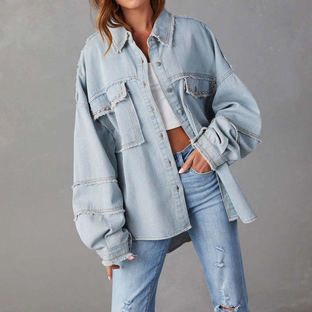 Street Rivet Wash Denim Jacket