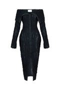 Black Elegant Off Neck Dress