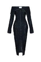 Black Elegant Off Neck Dress