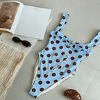 One Piece Polka Dot Swim Set