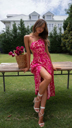 Backless Slit Hemline Maxi Dress