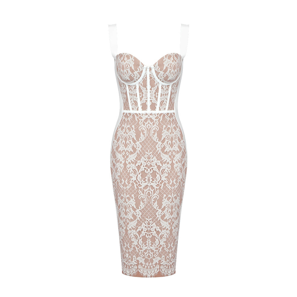 Retro Lace Cocktail Dress