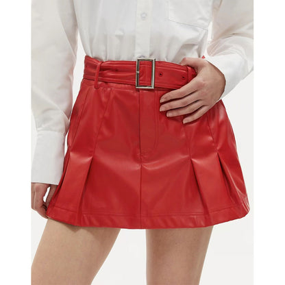 Hipster Mini Faux Leather A line Skirt