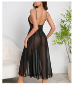 Lace  Backless Pearl Cami Nightdress
